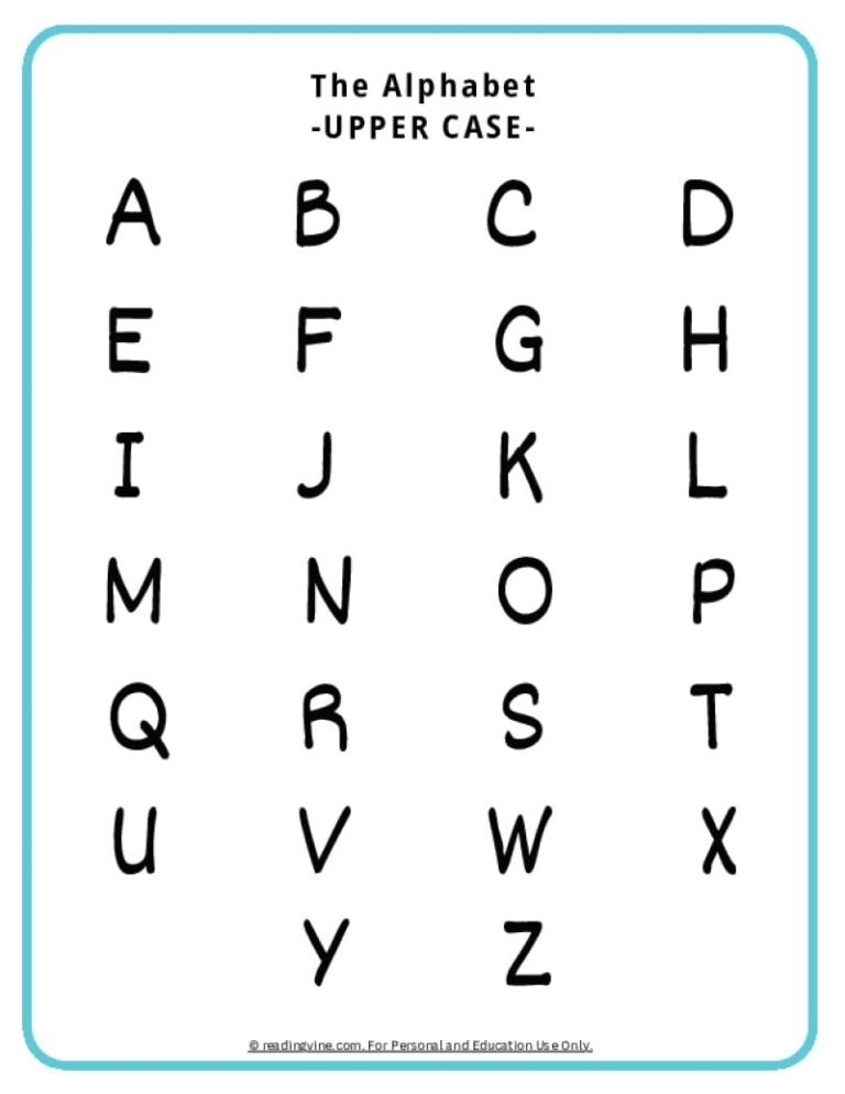 ABC Chart Alphabet Printable Free Resources