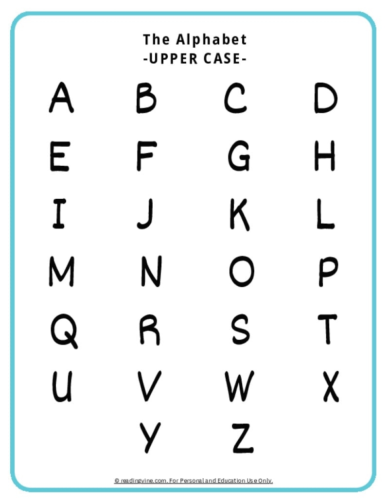 ABC Chart Alphabet Printable Free Resources