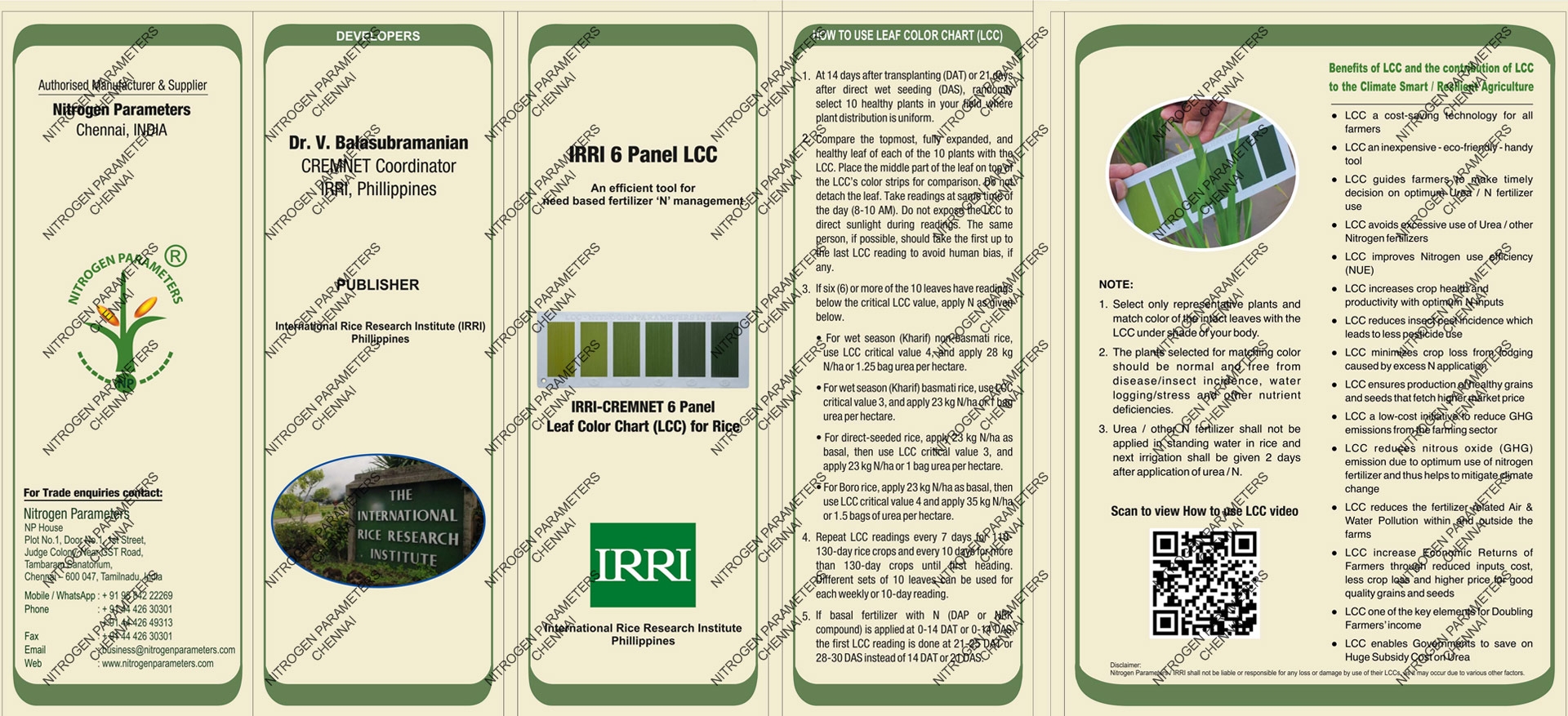 About Leaf Color Chart LCC 