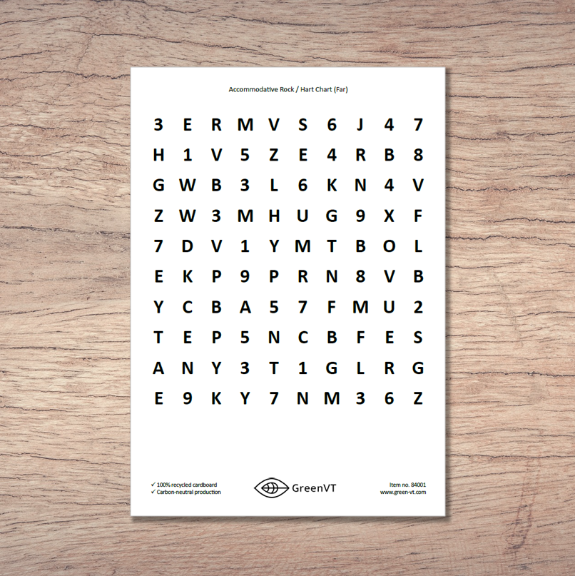 Accommodative Rock Hart Chart Far GreenVT General Screening Screening VISUS Webshop For Eye Care Accommodative Rock Hart Chart Far GreenVT General Screening Screening VISUS Webshop For Eye Care