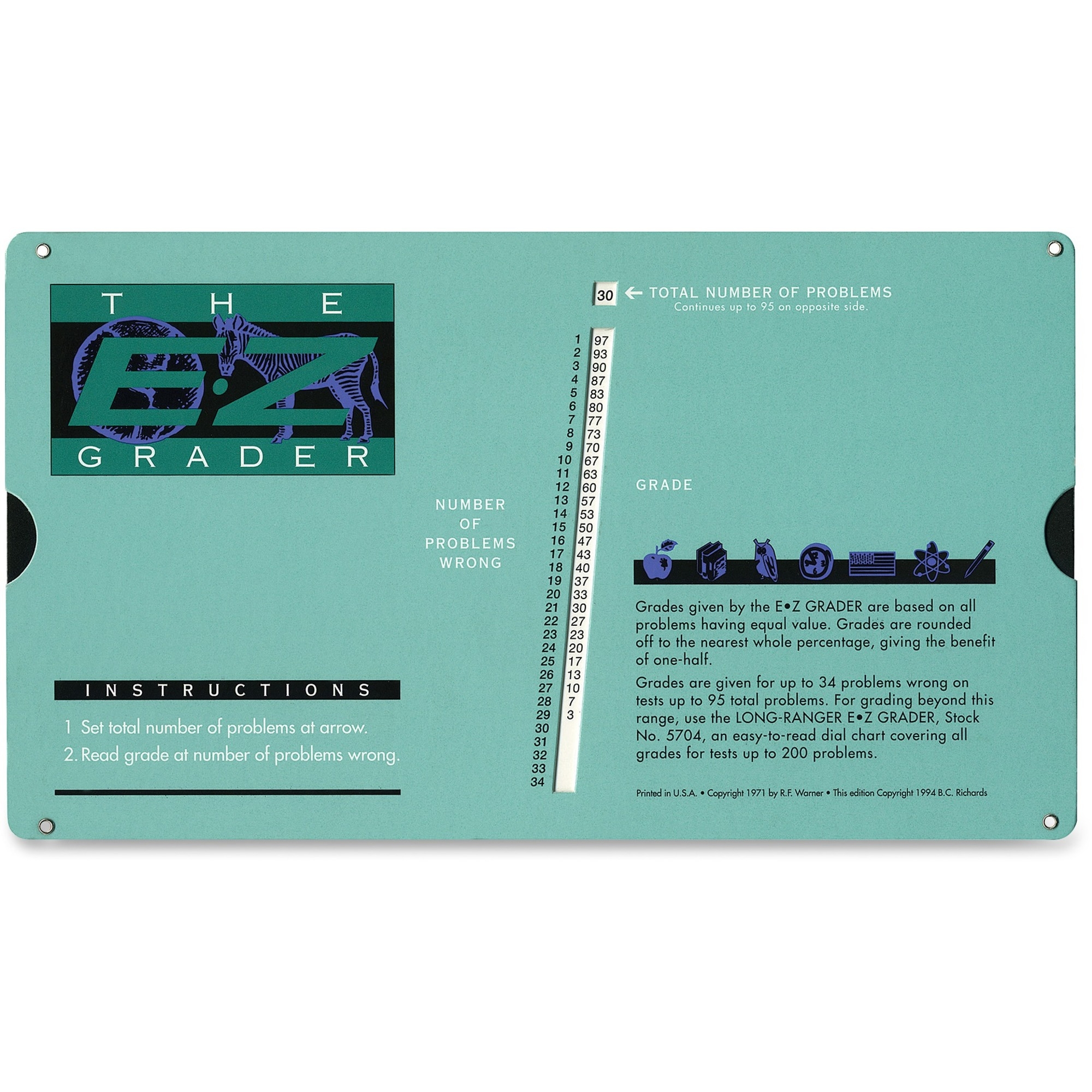 Advantus E Z Grader Chart Advantus E Z Grader Chart