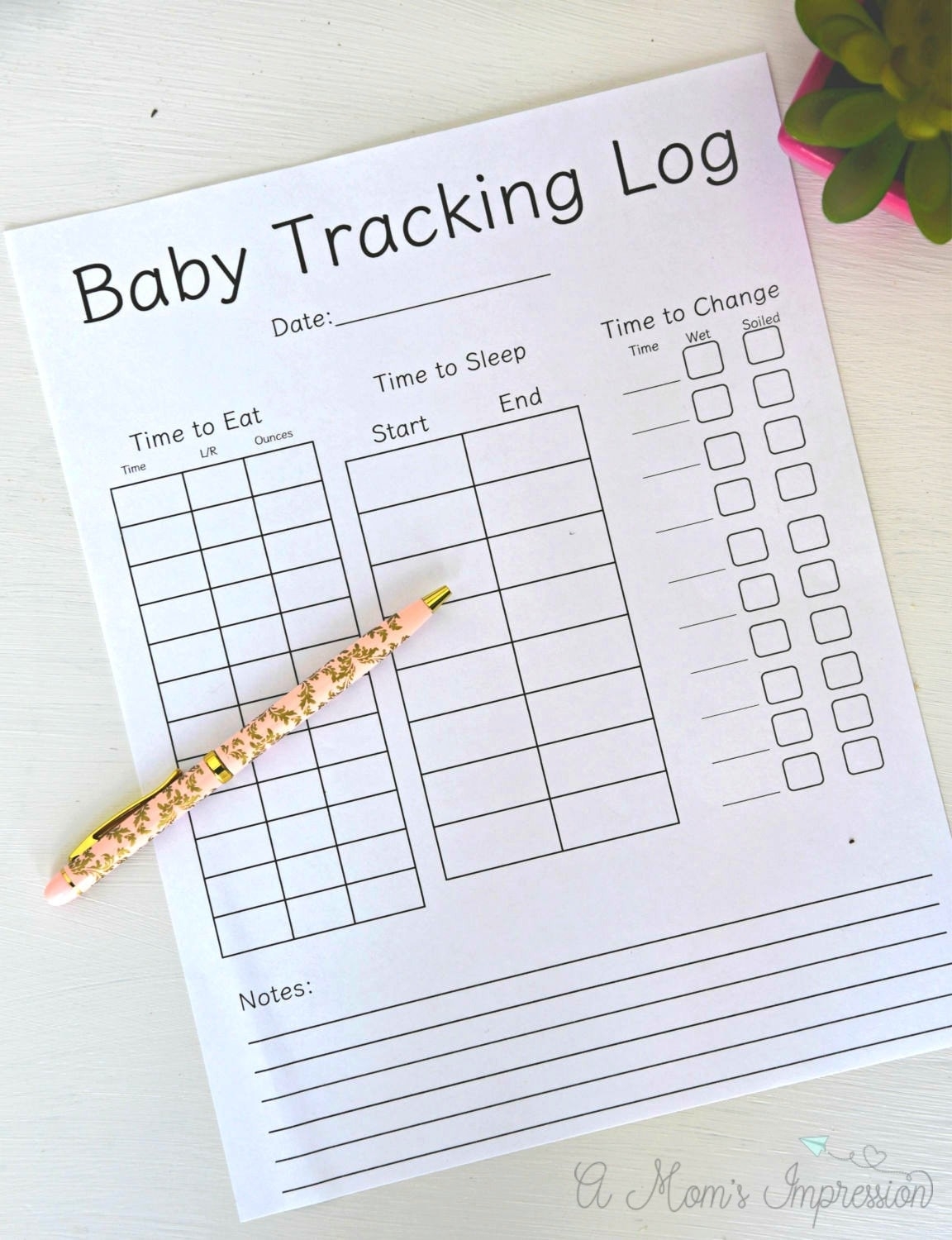 Advice For New Moms Free Printable Baby Tracking Log A Mom s Impression Recipes Crafts Entertainment And Family Travel