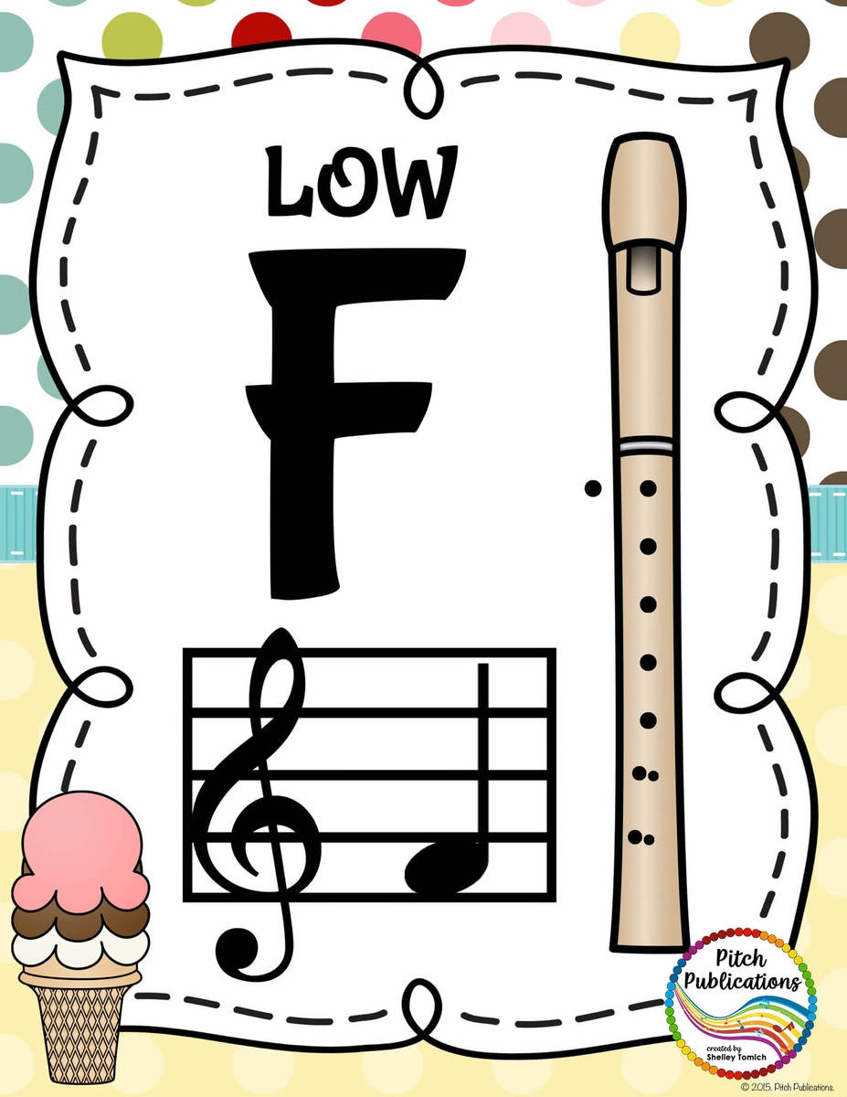 Alto Recorder Fingering Chart Posters V1 Black Tan Sweet Shoppe