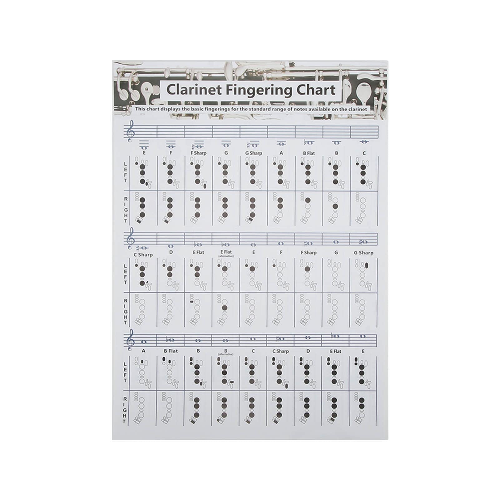 B Flat Clarinet Finger Chart Printable B Flat Clarinet Finger Chart Printable
