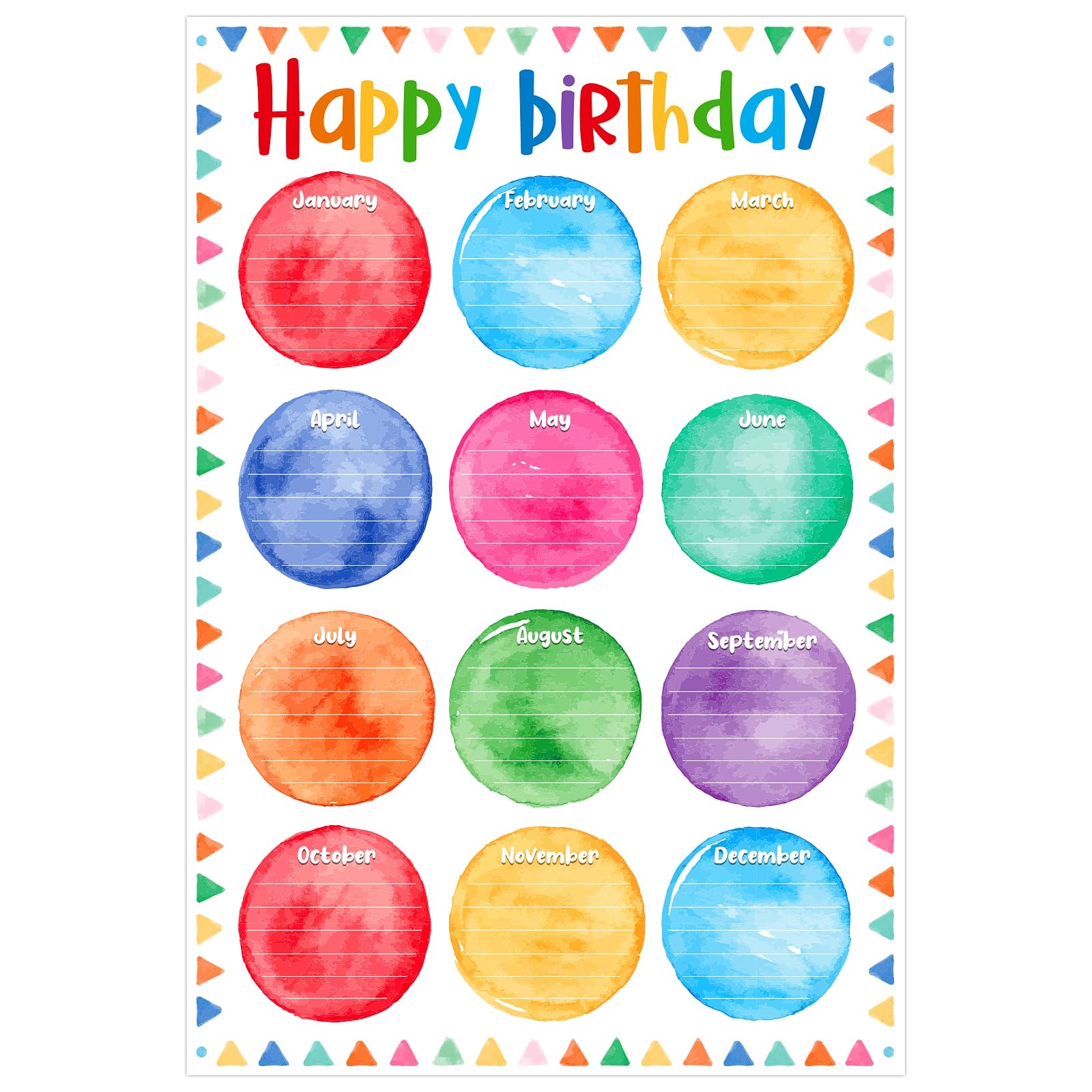 Free Printable Birthday Charts For Classroom