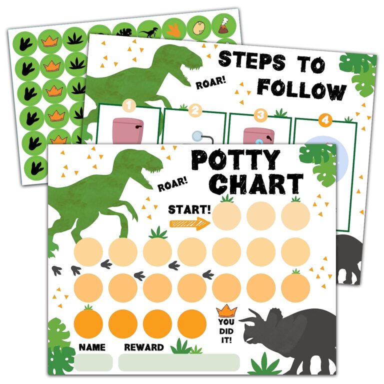 Amazon Dinosaur Potty Trainning Sticker Chart For Toddlers Boys Girls 10 Potty Training Chart With 216 Stickers U0026 1 Routine Card A09 Baby
