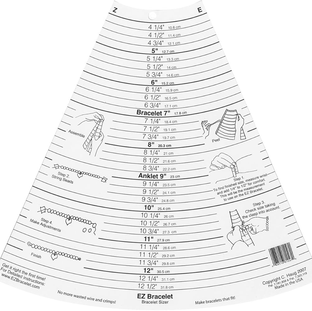 Amazon EZ Bracelet EZ Craft Accessory Bracelet Sizer Clothing Shoes Jewelry Amazon EZ Bracelet EZ Craft Accessory Bracelet Sizer Clothing Shoes Jewelry