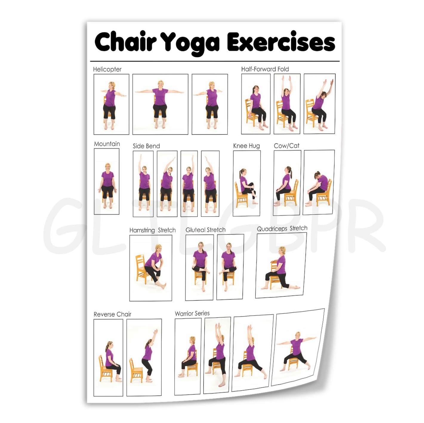 Chair Yoga For Seniors Printable Chart