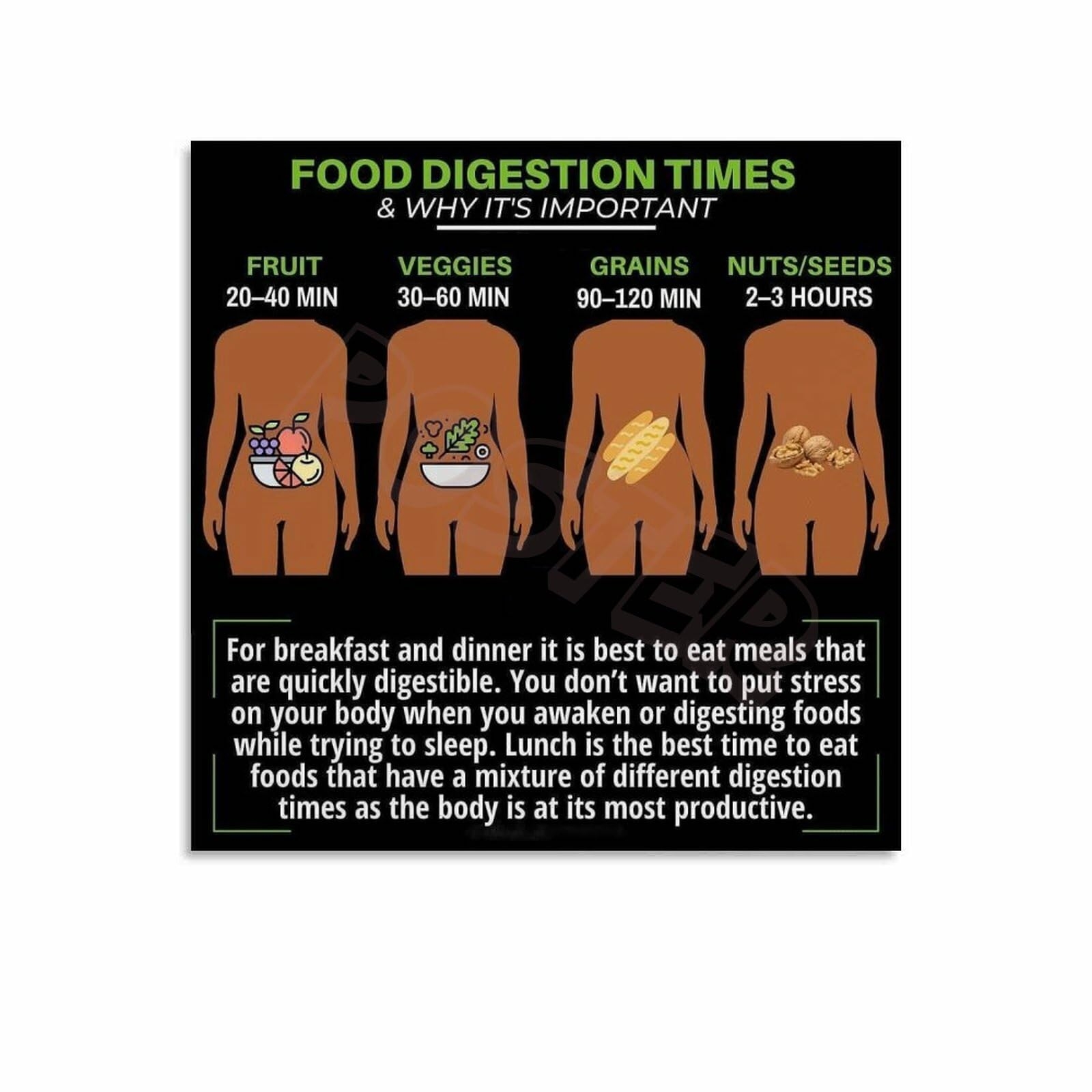 Amazon Healthy Eating Poster Food Digestion Time Chart Posters Restaurant Poster Canvas Painting Posters And Prints Wall Art For Living Room Bedroom Decor 12x12inch 30x30cm Posters Prints