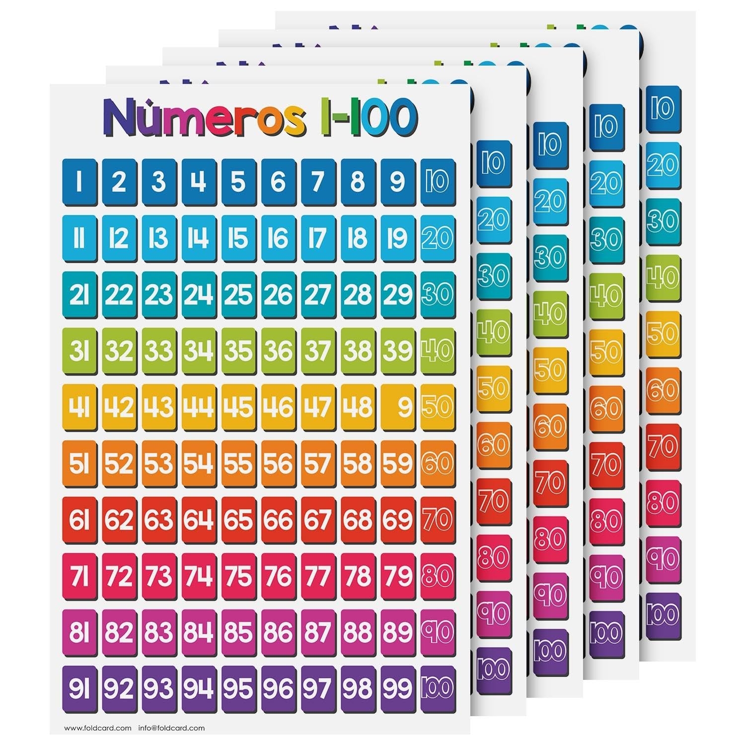 Chart Printable Spanish Numbers 1 100