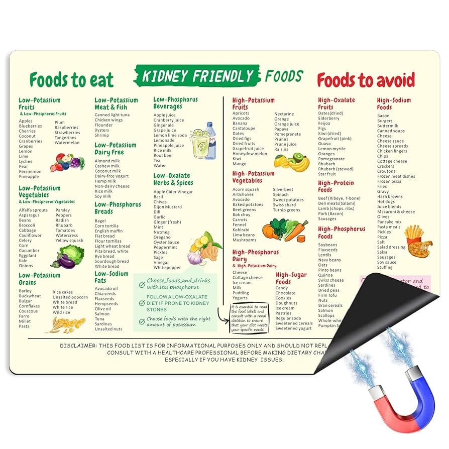 Amazon Printable Renal Diet Food Guide Magnet Low Potassium Foods List Kidney Friendly Nutrition Reference Quick Guide 8x12in Home Kitchen Amazon Printable Renal Diet Food Guide Magnet Low Potassium Foods List Kidney Friendly Nutrition Reference Quick Guide 8x12in Home Kitchen