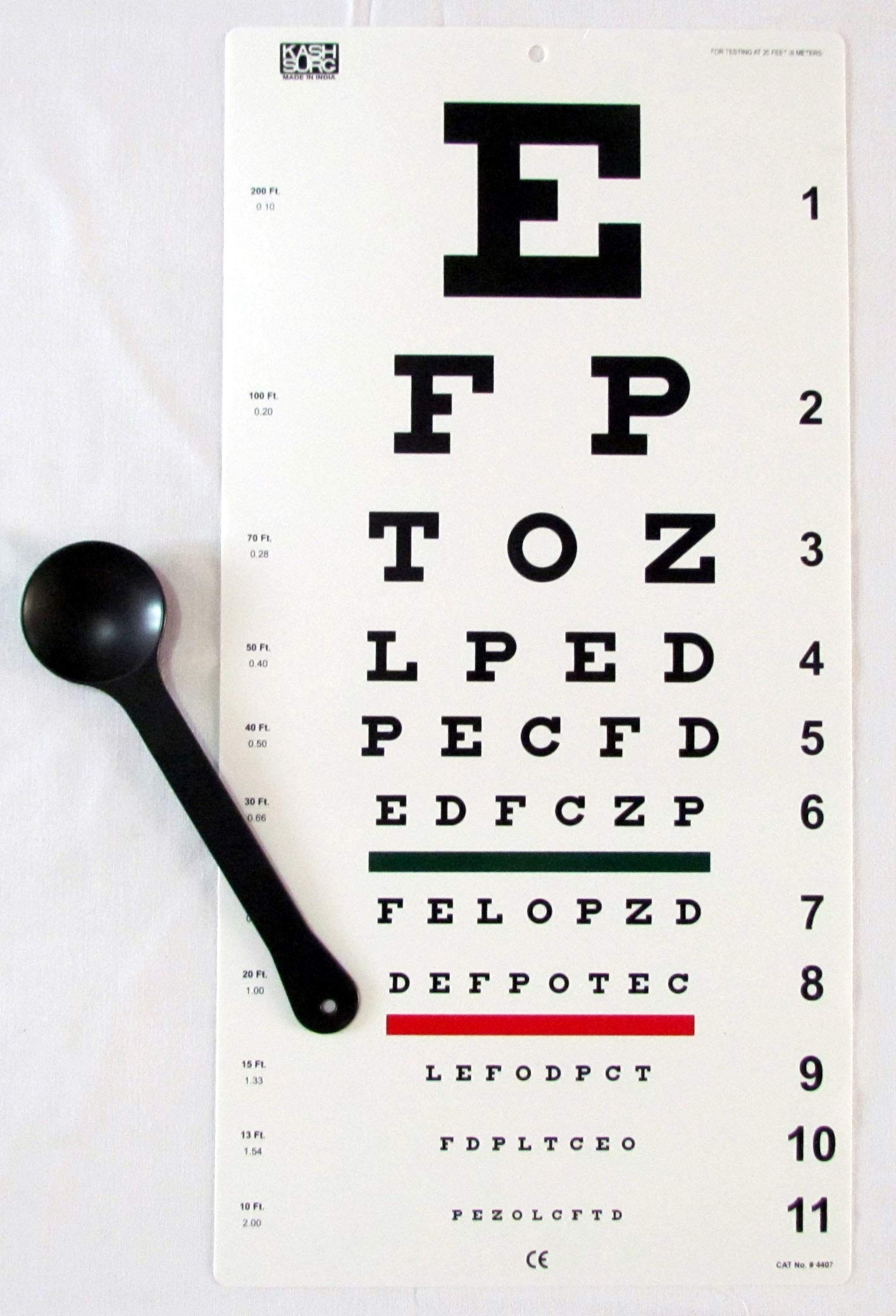 Amazon Snellen Eye Chart Traditional 20 Feet With Eye 