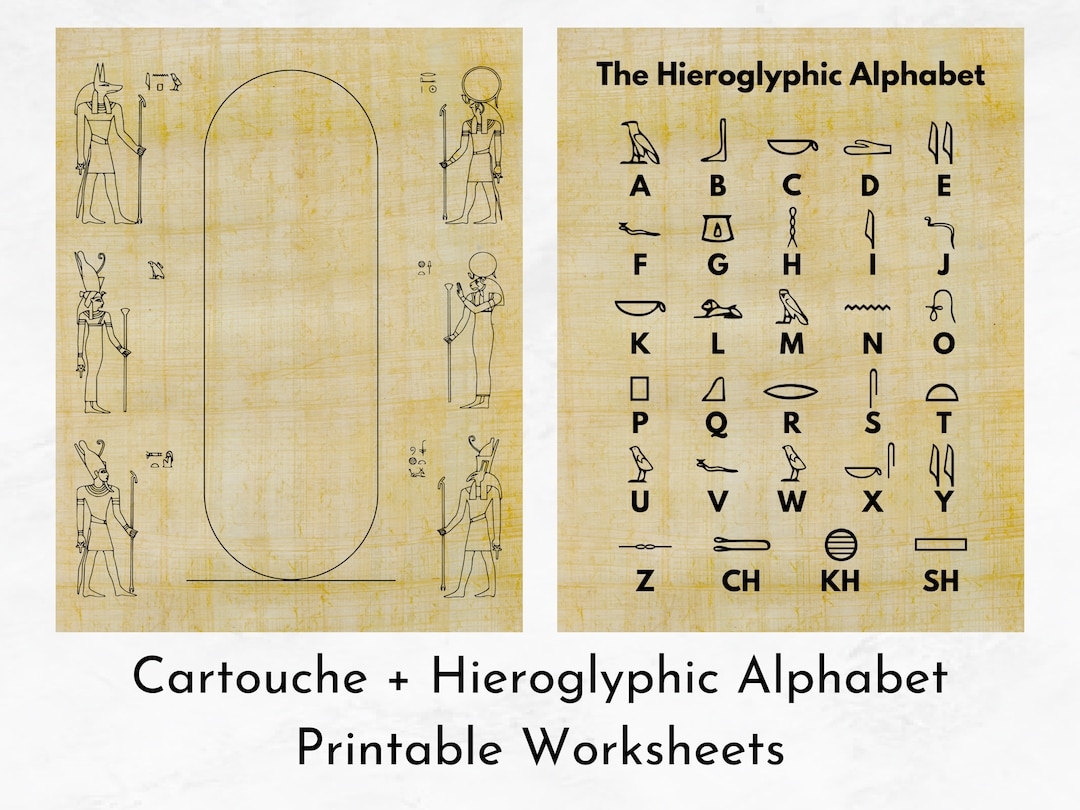 Ancient Egyptian Hieroglyphic Alphabet Cartouche Printable Worksheets Library Ancient Egyptian Hieroglyphic Alphabet Cartouche Printable Worksheets Library