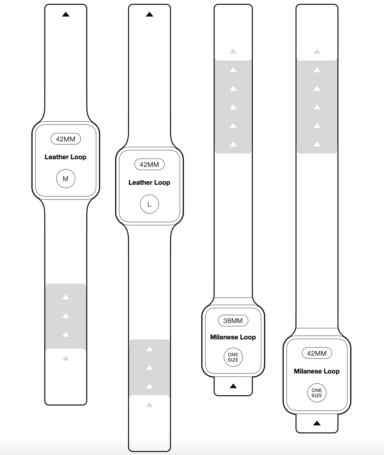 Apple Watch Band Size Chart Watch Bands Apple Watch Sizing Tool Watch Band Measurement Sales