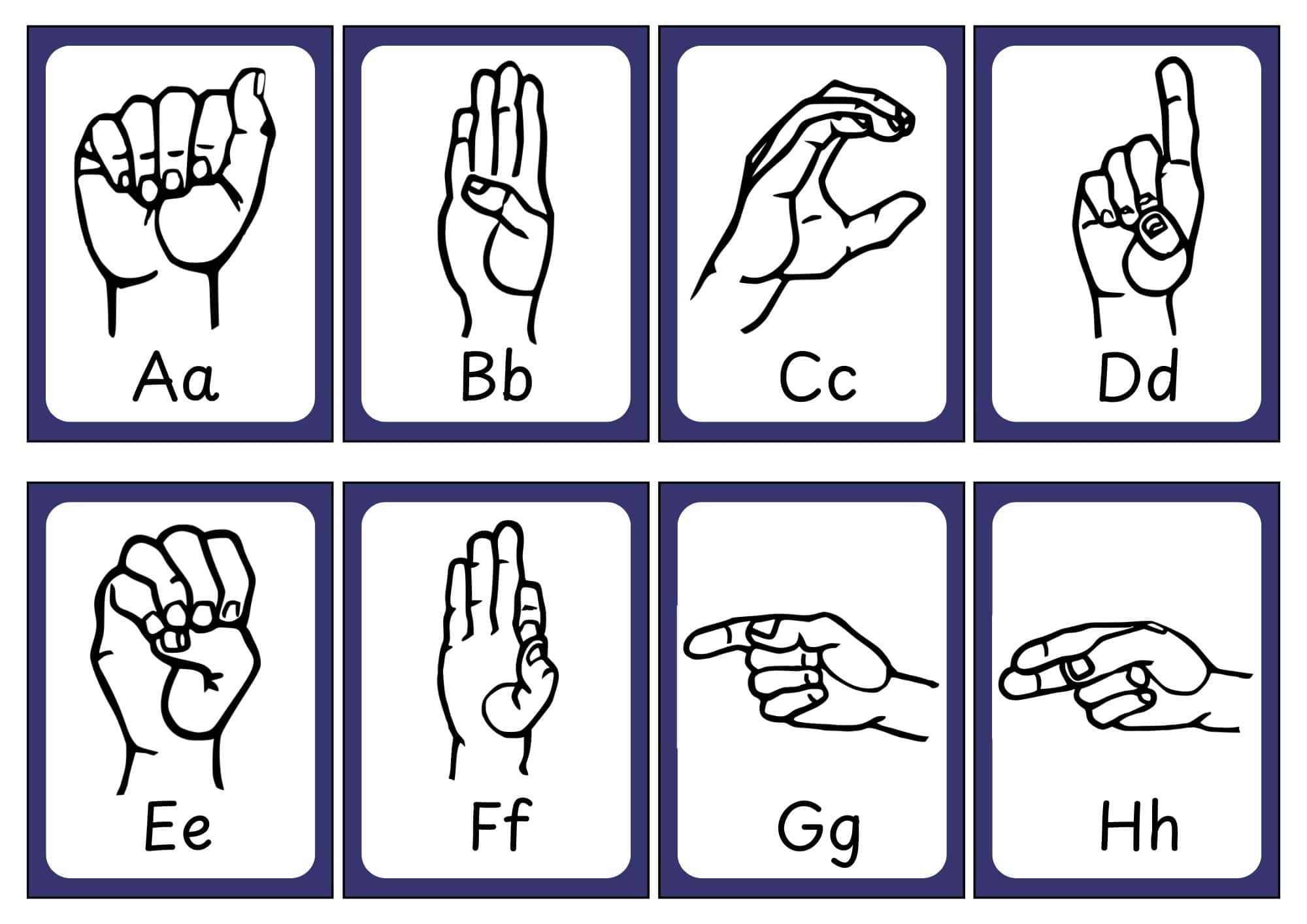 ASL Sign Language Flashcards Free Printables Teach Prints