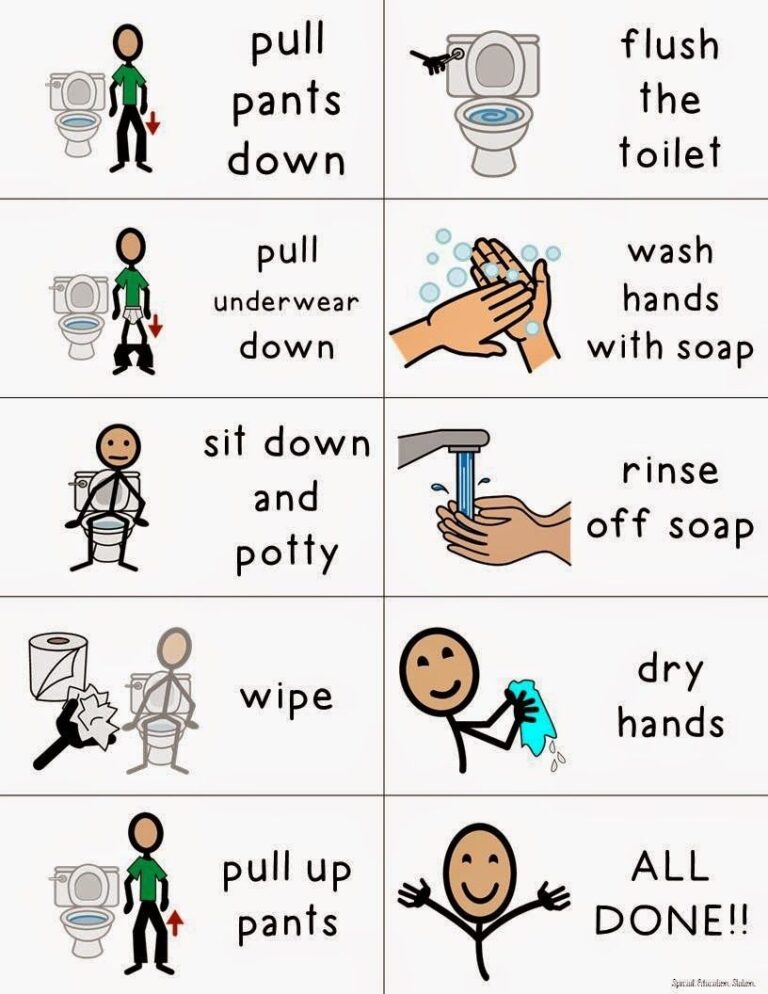 Autism Visual Schedule Potty Training Visual Schedule Sticker Chart And Visual Sequence Autism Visual Schedule Board