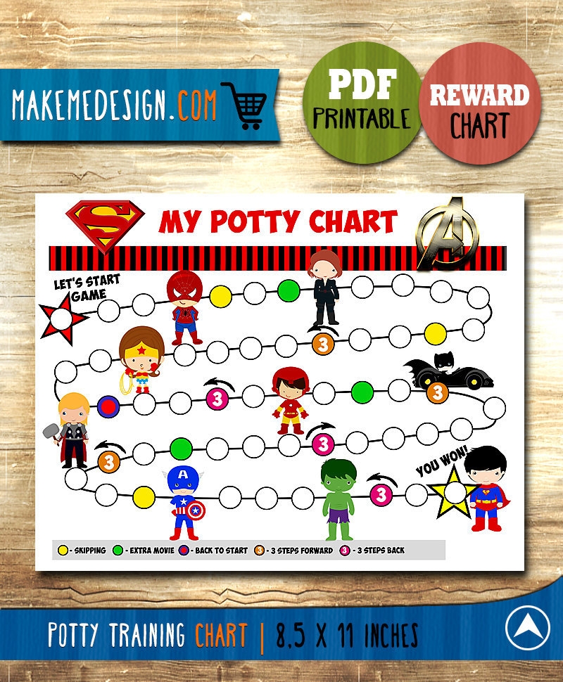 Avengers Reward Chart Avengers Potty Reward Chart MakeMeDesign