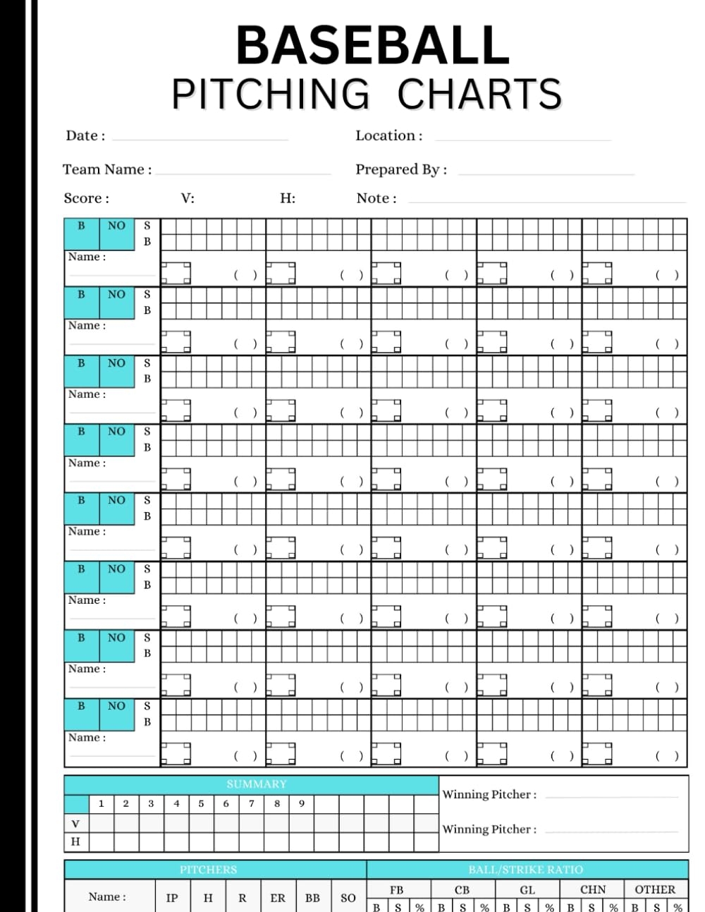 Baseball Score Keeping Book Pitching Hitting Scouting Chart 30 Charts Glover s Softball Pitching Baseball Score Keeping Book Pitching Hitting Scouting Chart 30 Charts Glover s Softball Pitching