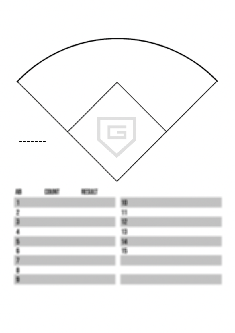 Baseball Hitting Charts Printable