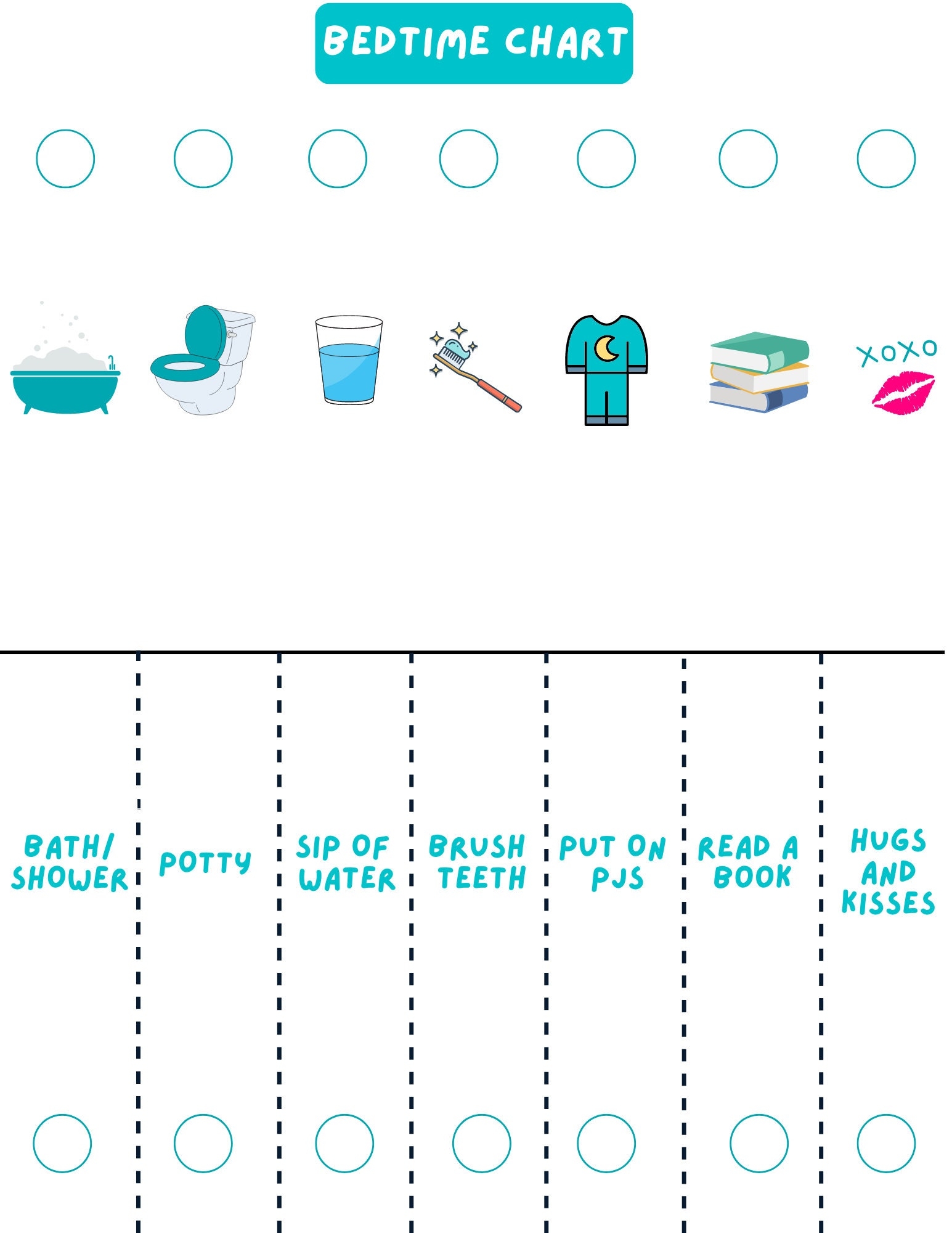 Bedtime Routine Chart Etsy Bedtime Routine Chart Etsy