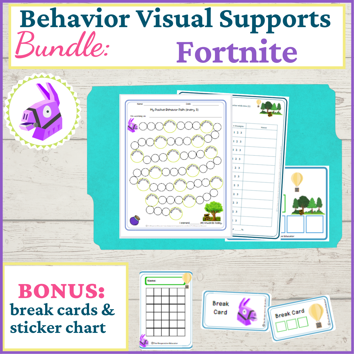 Behavior Visual Supports Fortnite Made By Teachers
