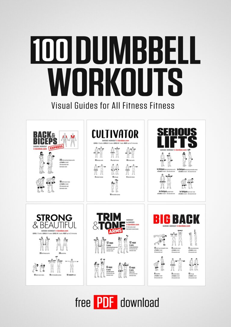 Bench Dumbbell Workout Chart Pdf Printable Dumbbell Bench Exercise Chart Printable Back Workout