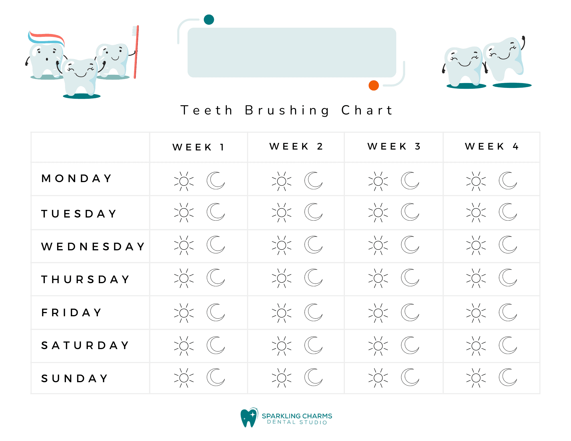 Teething Chart Printable Teething Chart Printable