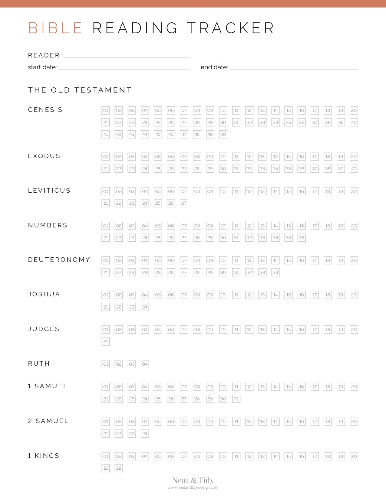 Bible Reading Tracker