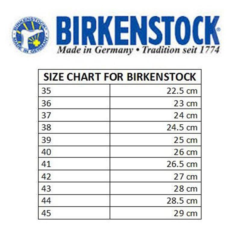 Birkenstock Printable Size Chart Birkenstock Printable Size Chart