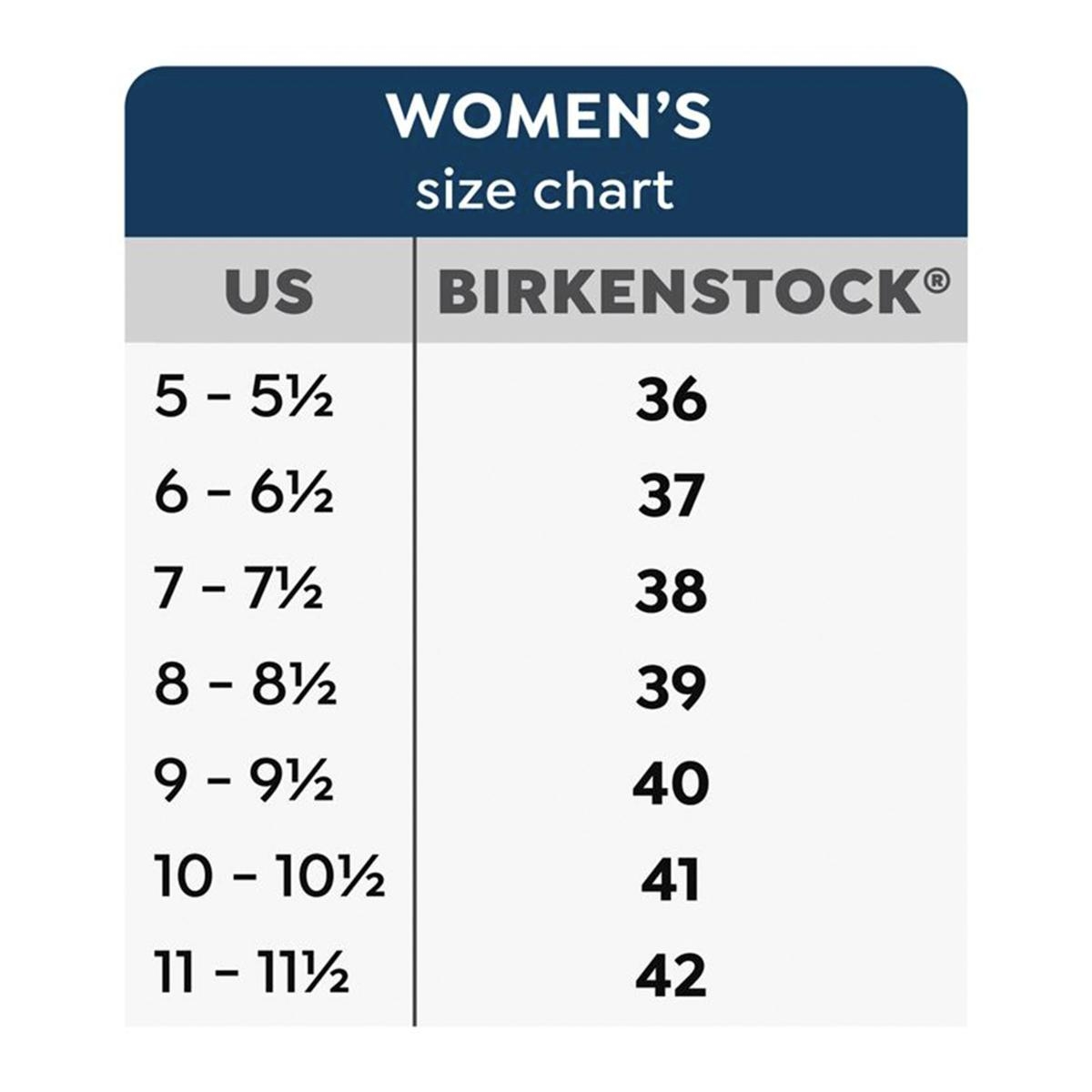 Birkenstock Size Chart Printable