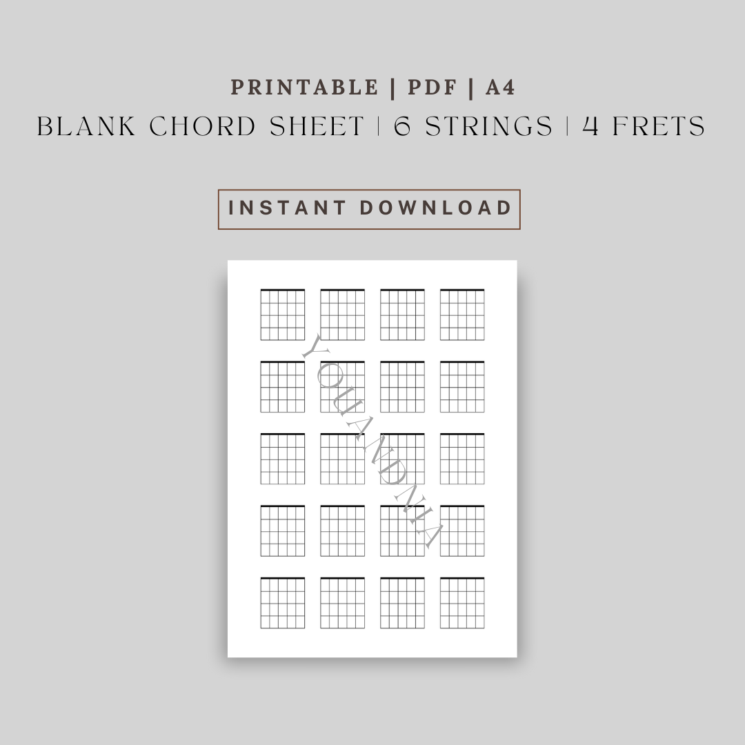 Free Printable Blank Chord Chart
