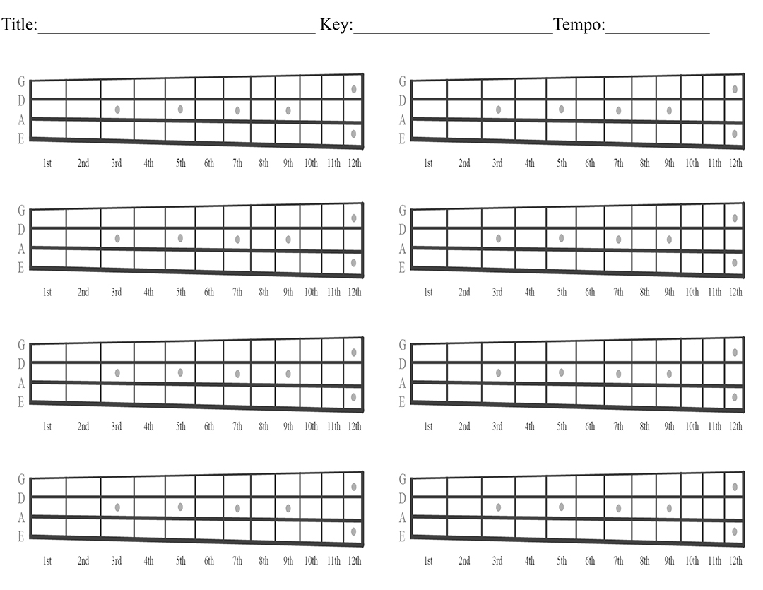 Blank Chord Tabs For All Instruments
