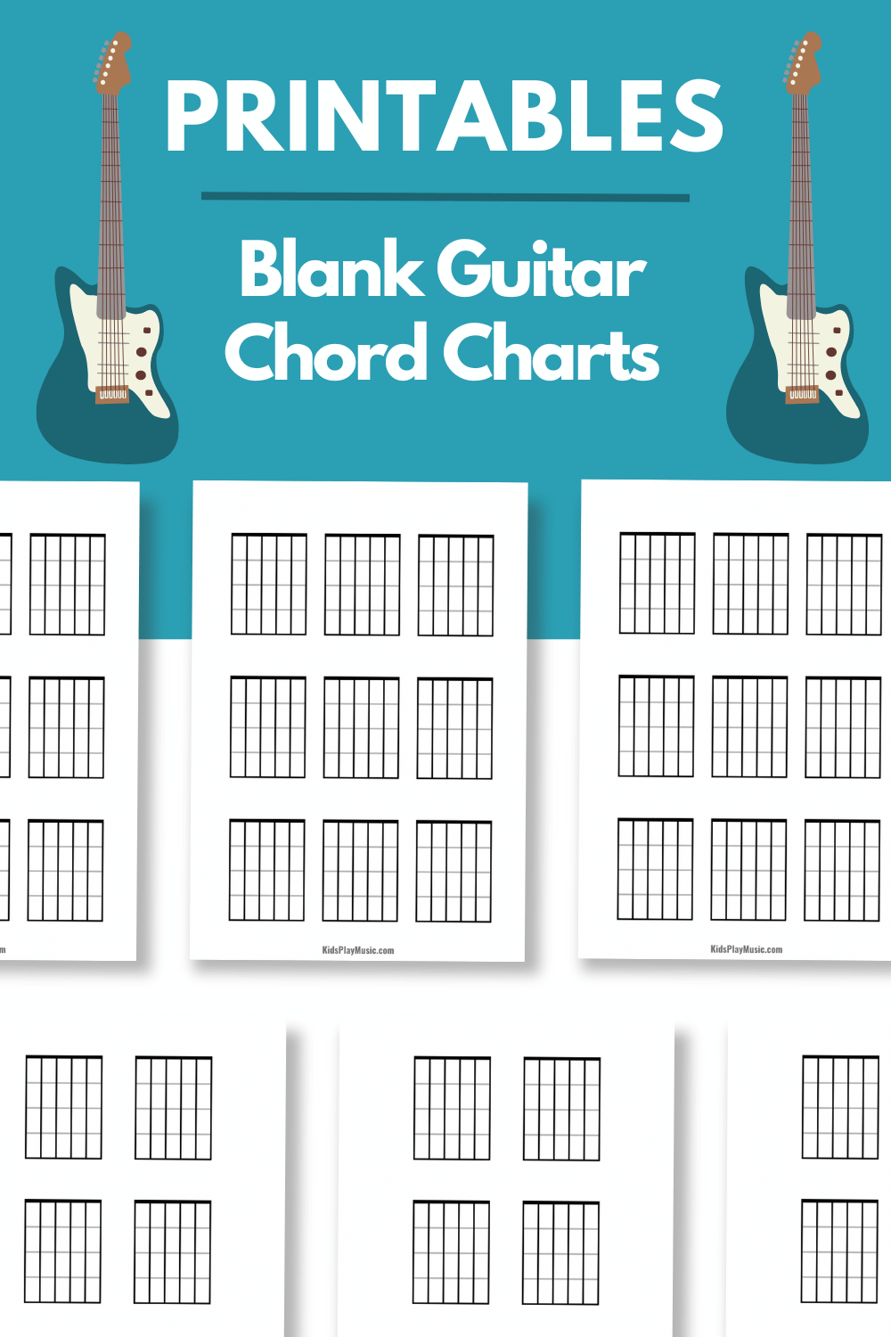 Blank Guitar Chord Charts Printable PDFs KidsPlayMusic Blank Guitar Chord Charts Printable PDFs KidsPlayMusic