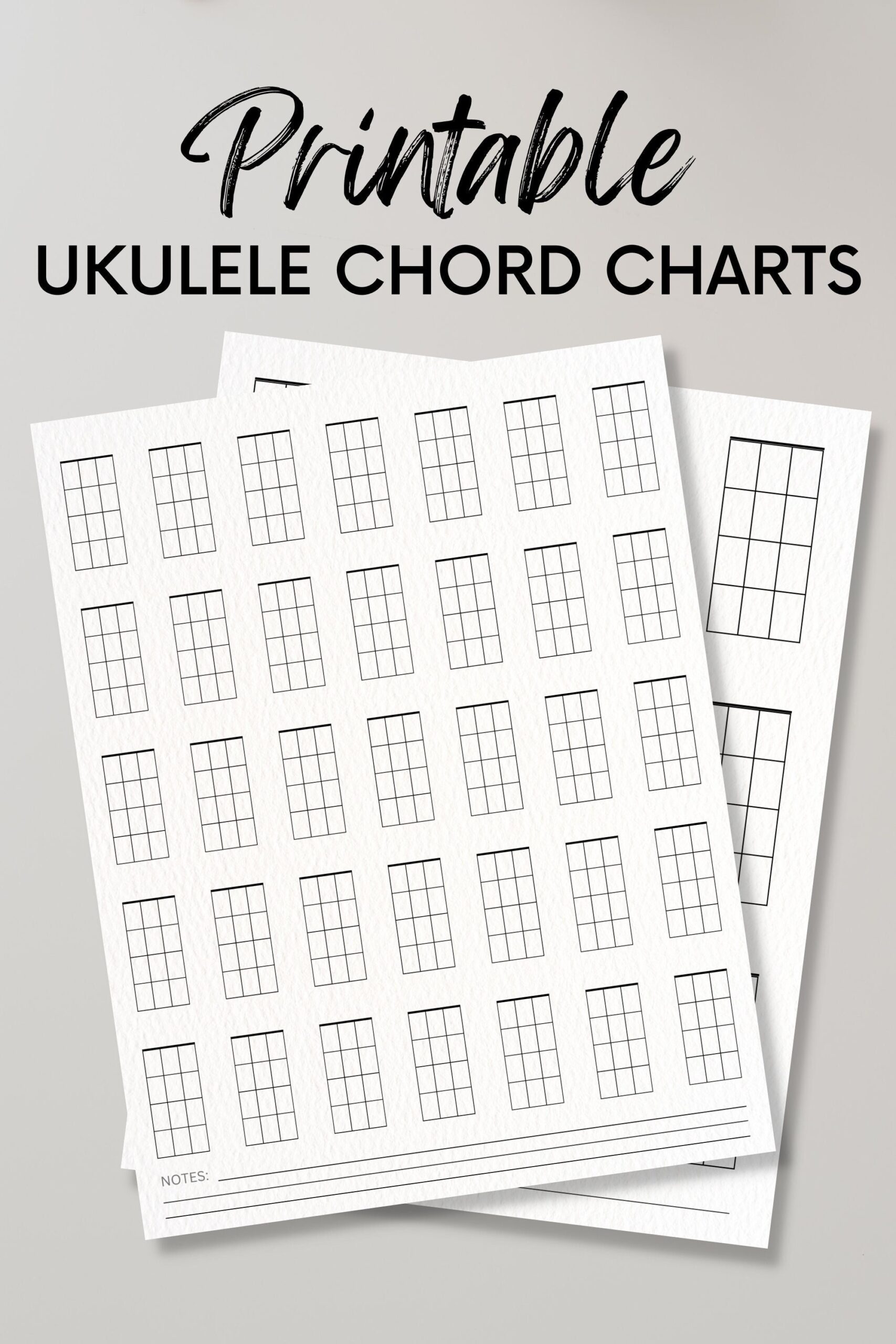 Blank Ukulele Chord Charts For Beginners PDF Download Etsy