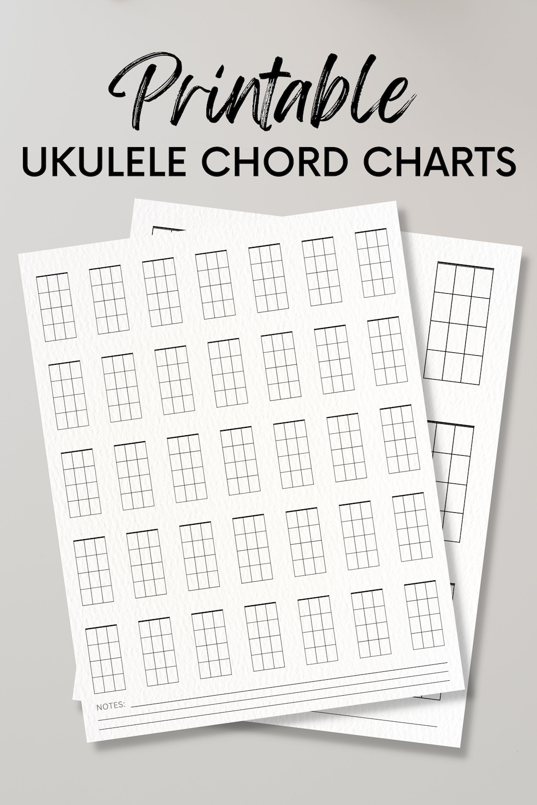 Blank Ukulele Chord Charts For Beginners Printable At Home On Standard US Letter Size Play The Ukelele Instant Download Teacher PDF Uke Etsy