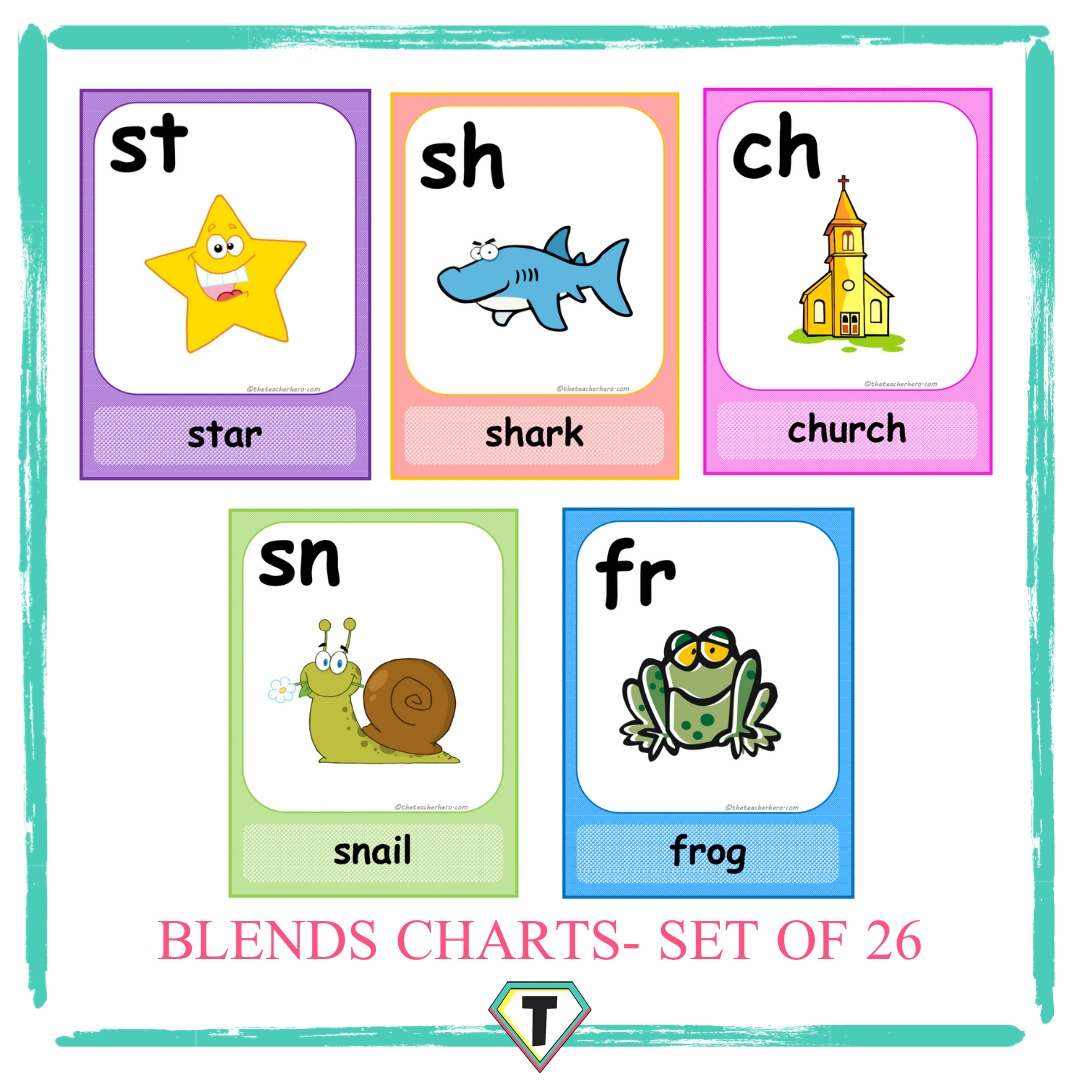 Blends And Digraph Charts The Teacher Hero Blends And Digraph Charts The Teacher Hero