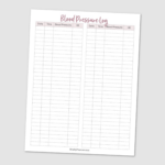 Blood Pressure And Heart Rate Tracker Free Printable Krafty Planner
