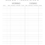 Blood Pressure Log Sheet Paper Trail Design