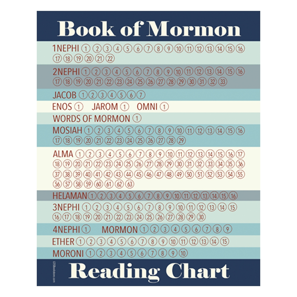 Blue Book Of Mormon Reading Chart Digital Download In LDS Resources Handouts On LDSBookstore