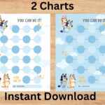 Bluey Potty Chart Reward Chart For Kids Printable 8 5 x11 Instant Download JPG And PDF DIY Sticker Chart Potty Training Motivation Etsy