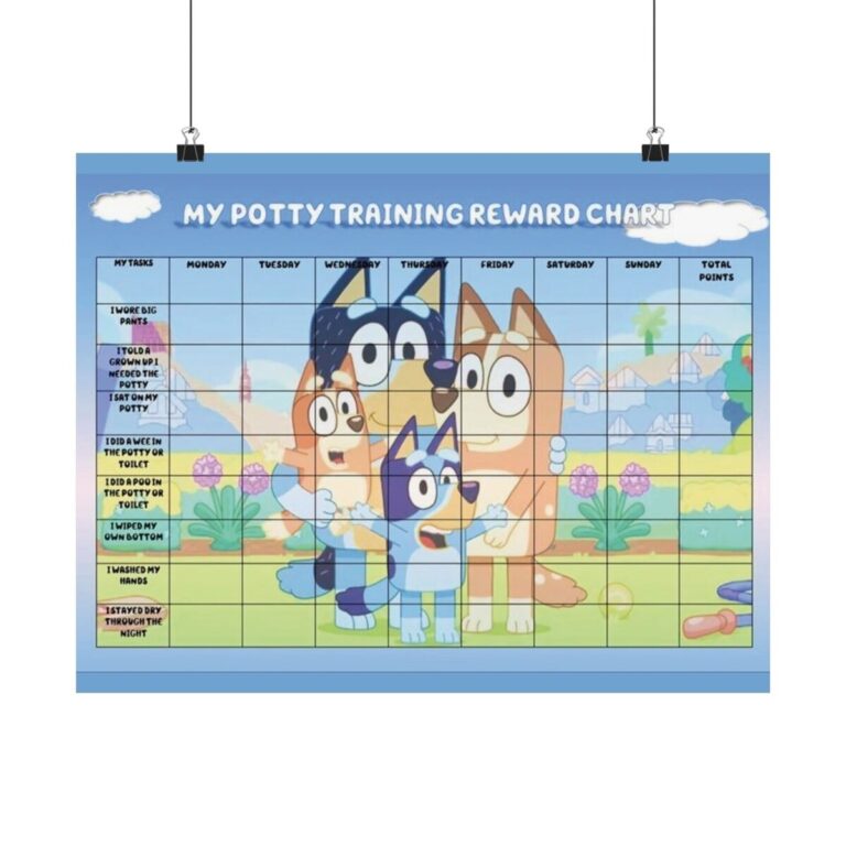 Bluey Potty Training Tracking Posters EBay