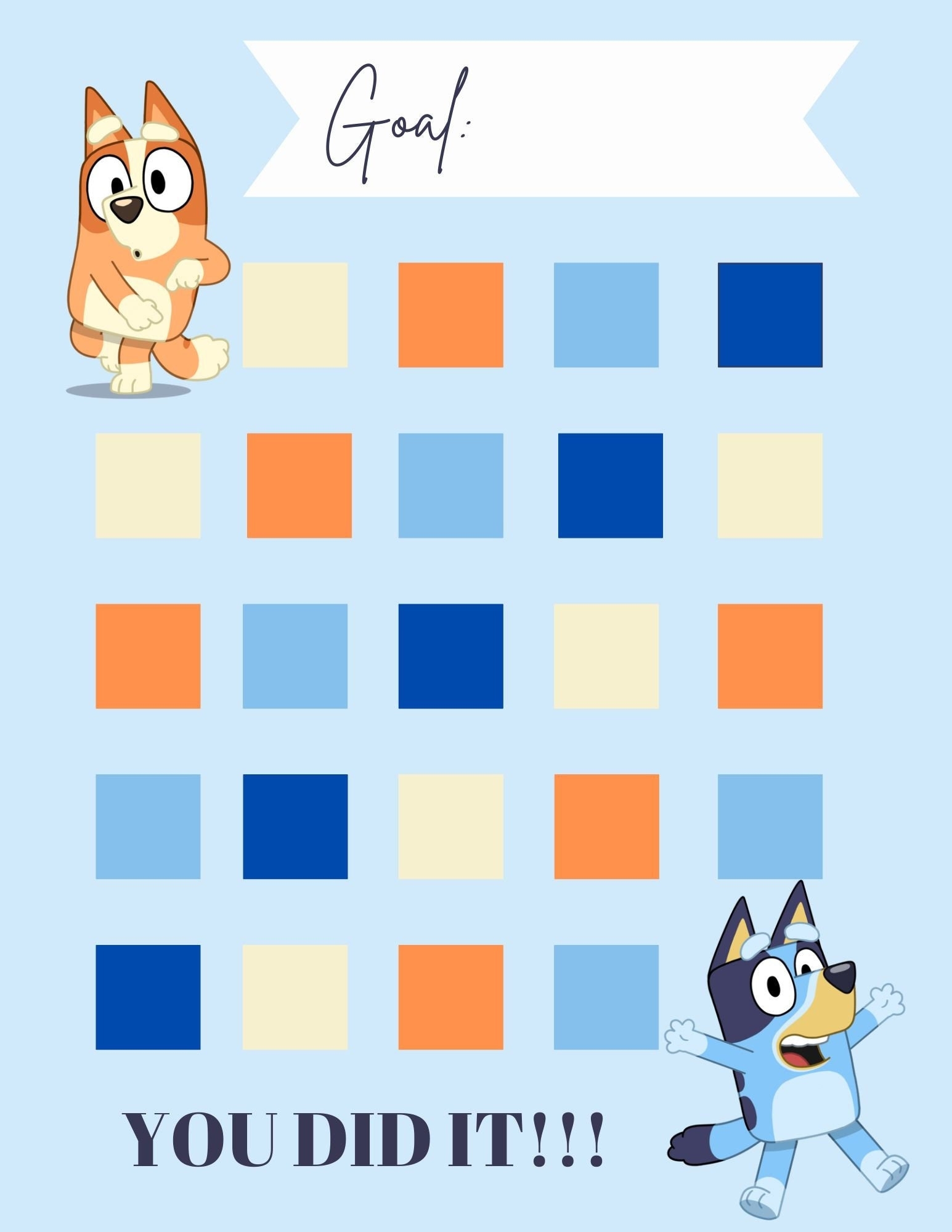 Bluey Reward Chart Etsy