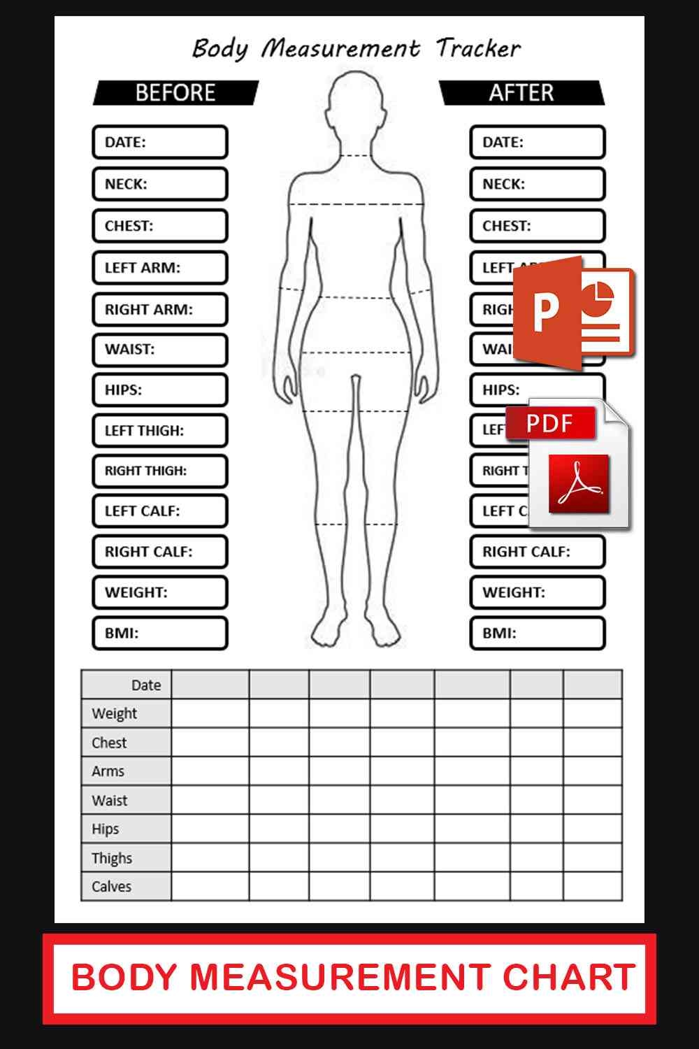Body Size Chart Template Body Size Chart Template