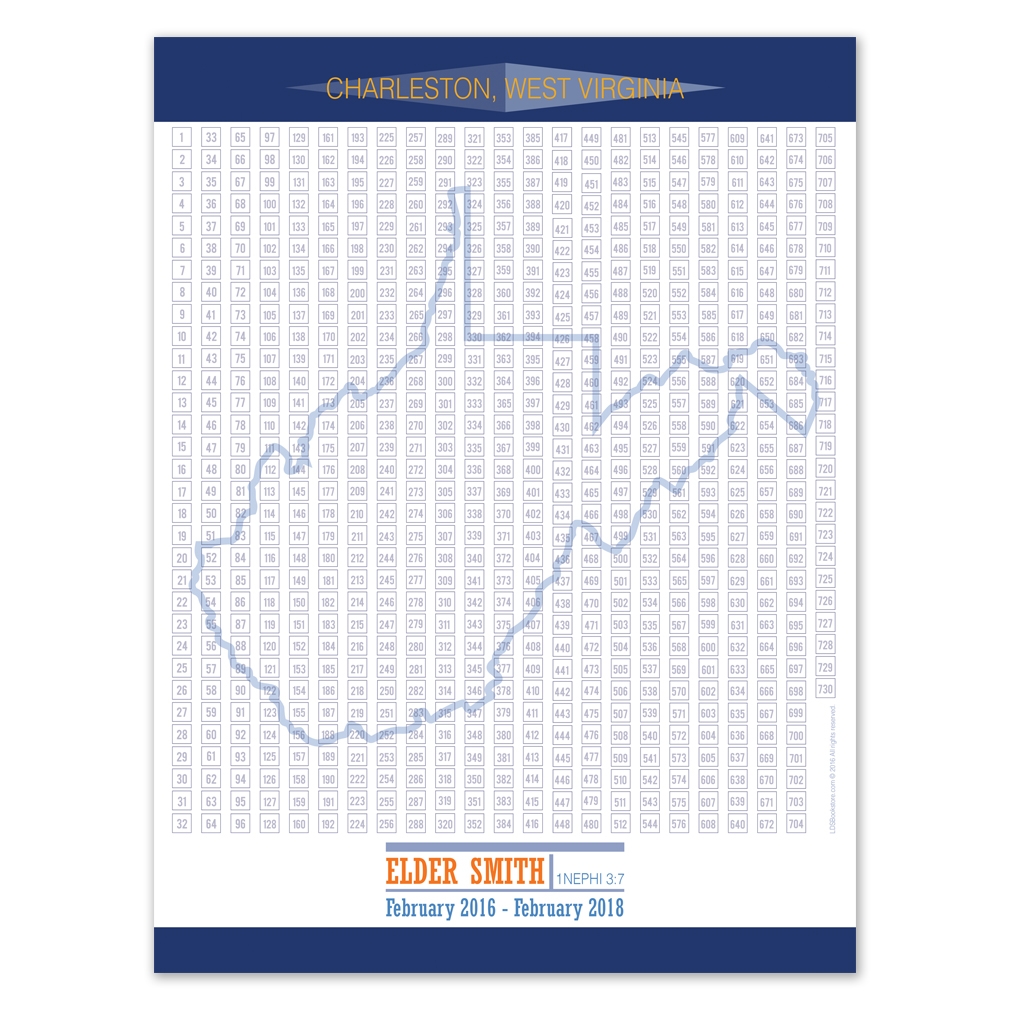 Borders Missionary Countdown Calendar In LDS Missionary Banners Posters On LDSBookstore