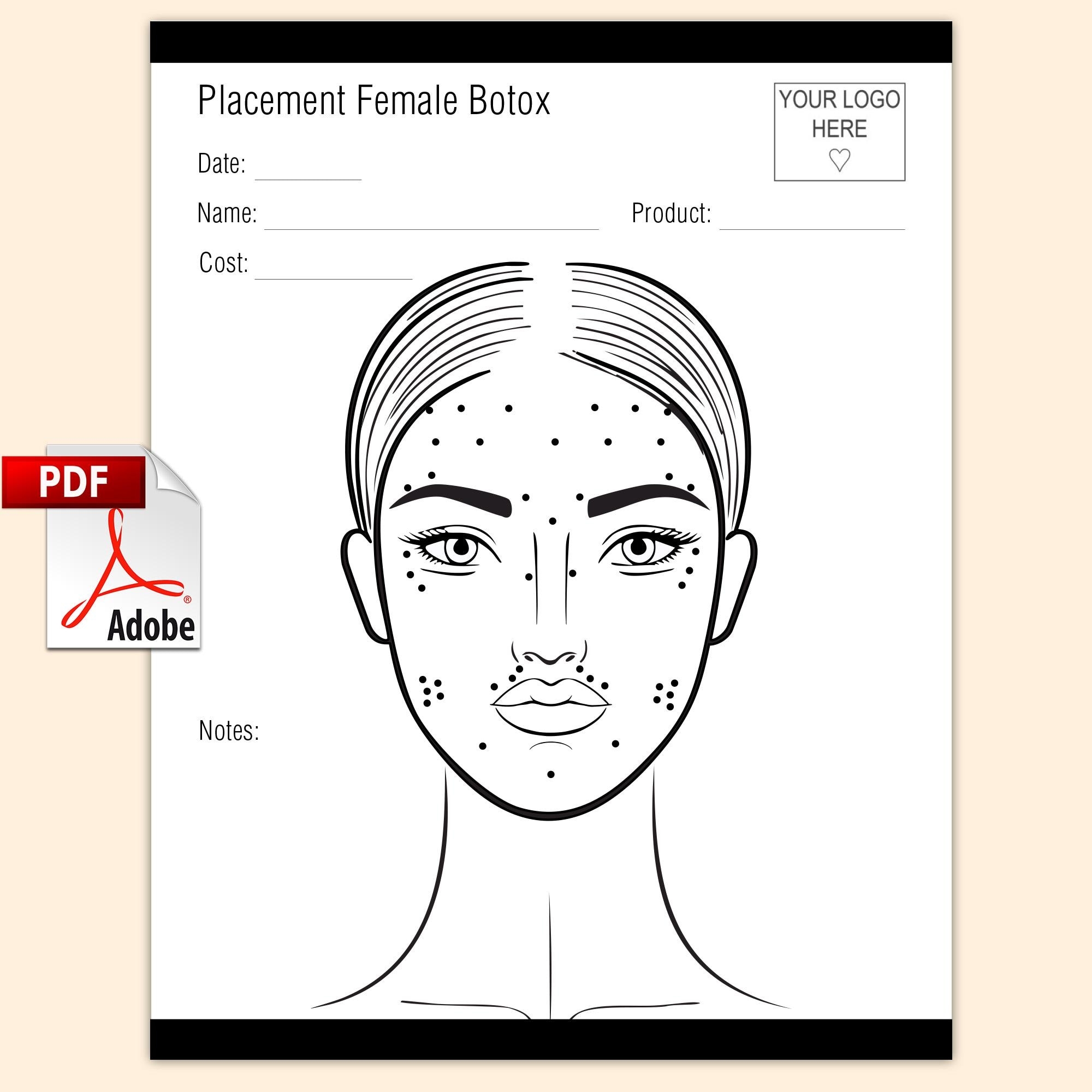 Botox Charting Pdf Etsy