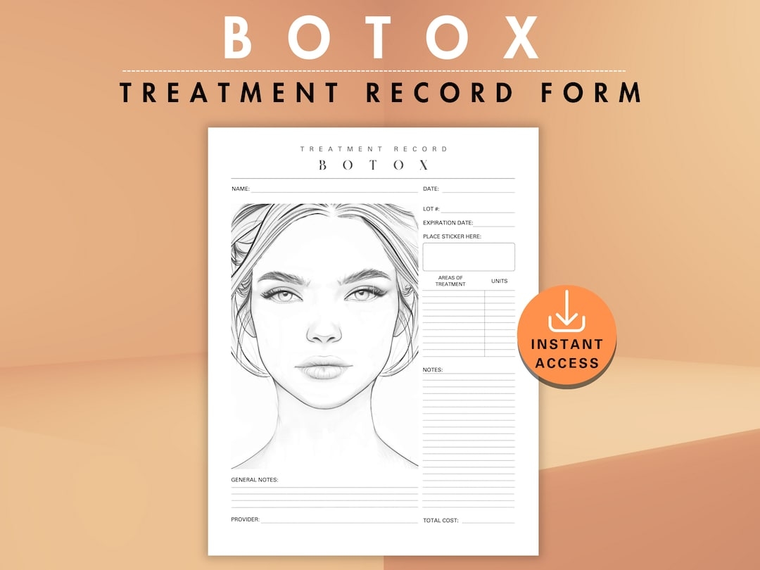 Free Printable Botox Face Chart Pdf
