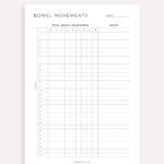 Bowel Movement Tracker Printable Template Food Sensitivity Journal IBS Tracker A4 a5 letter half Instant Download Etsy