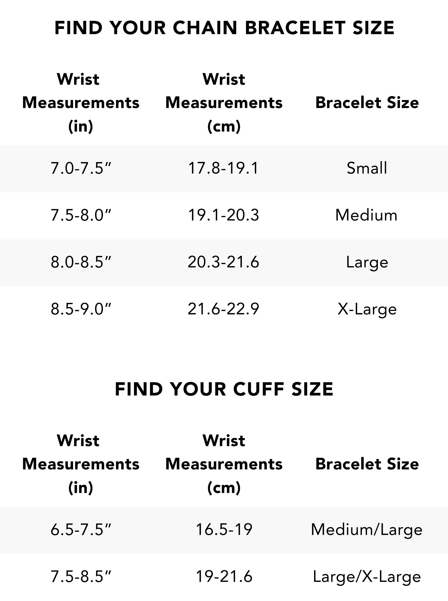 Bracelet Size Guide How To Measure Your Wrist Size JAXXON Bracelet Size Guide How To Measure Your Wrist Size JAXXON