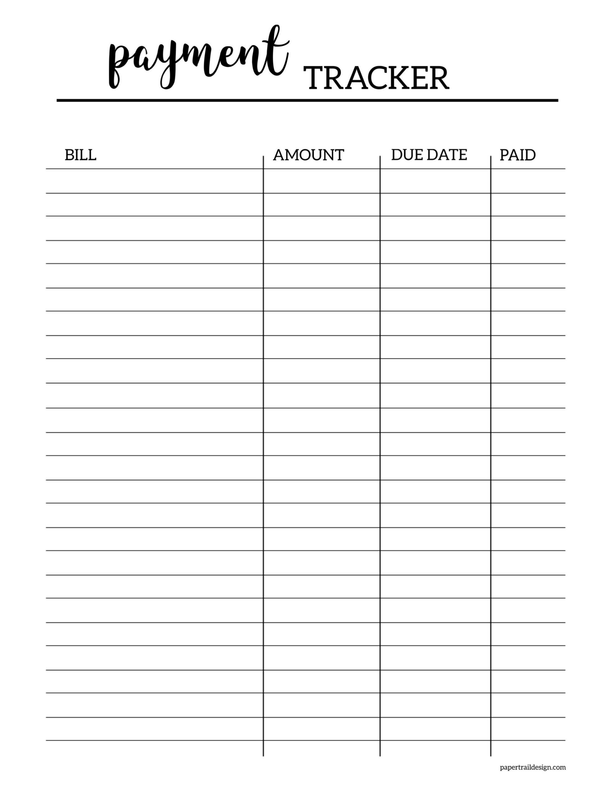 Budget Planner And Monthly Bill Organizer Free Printable Monthly Bill Payment Log A Bills To Pay Checklist Bill Planner And Organizer