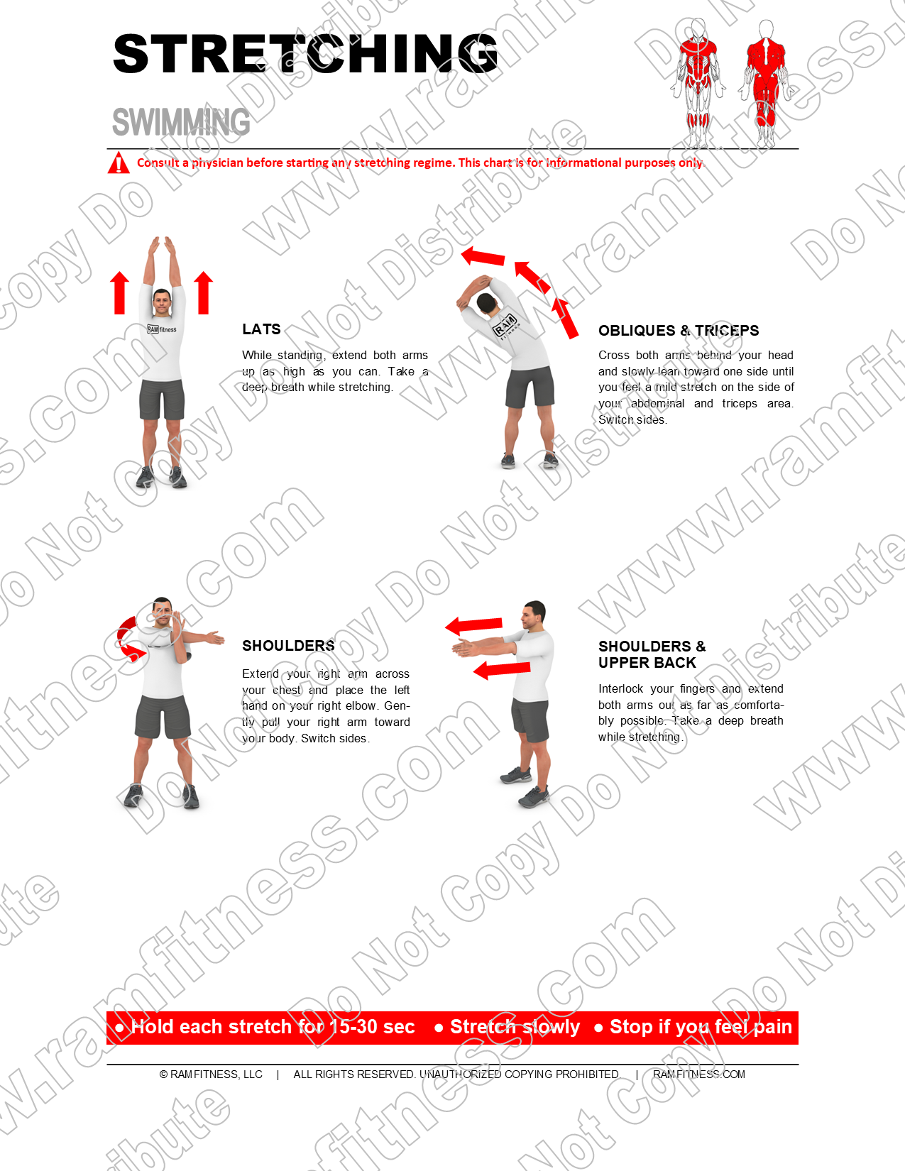 Buy Print License For Swimming Stretching Guide Enhance Flexibility And Swimming Performance